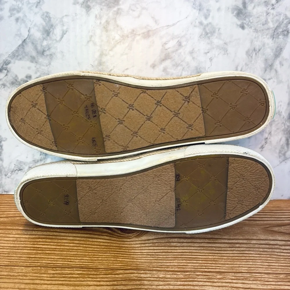 Jack Rogers Tucker Slip-On Shoes Espadrilles Sneakers Gold Cork Size 10